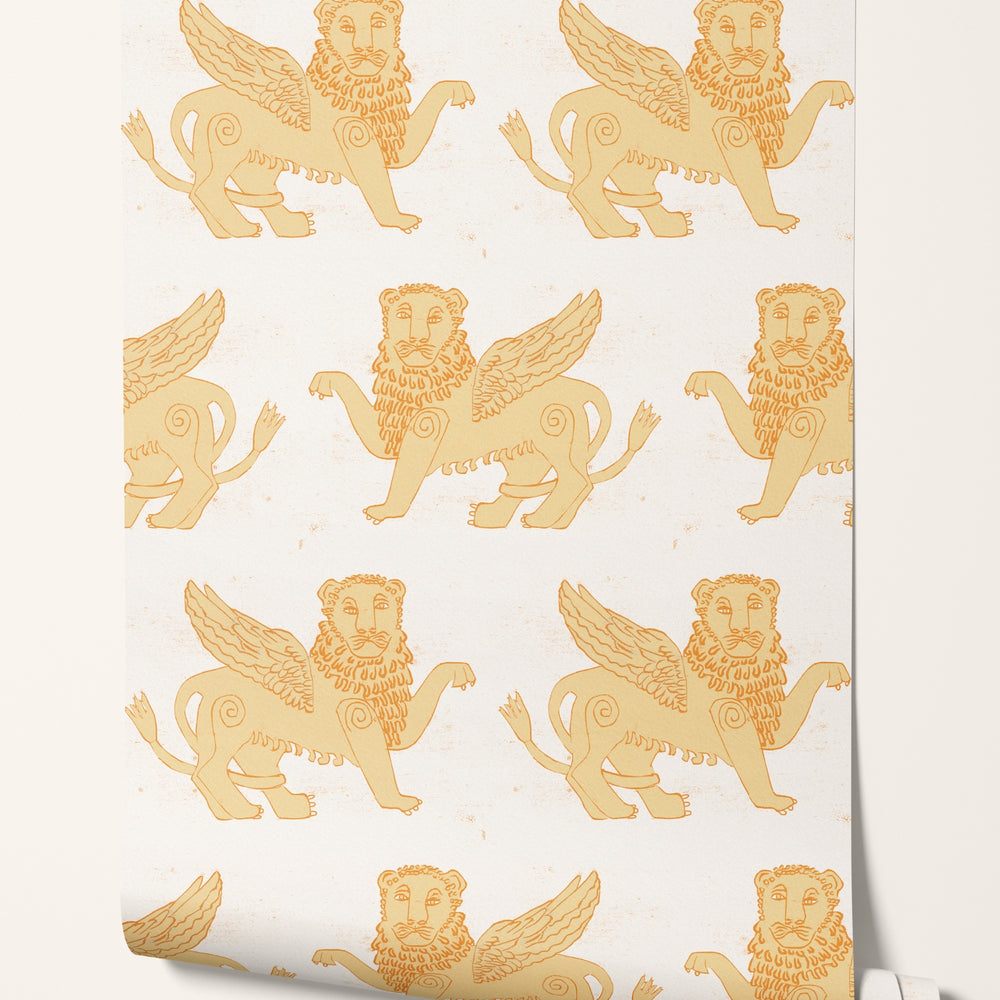 
                  
                    Winged Lion Wallpaper - Mustard
                  
                