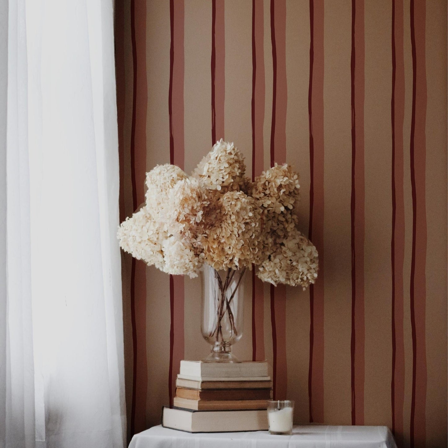 WALLPAPER Somerset Stripes Wallpaper - Pinks