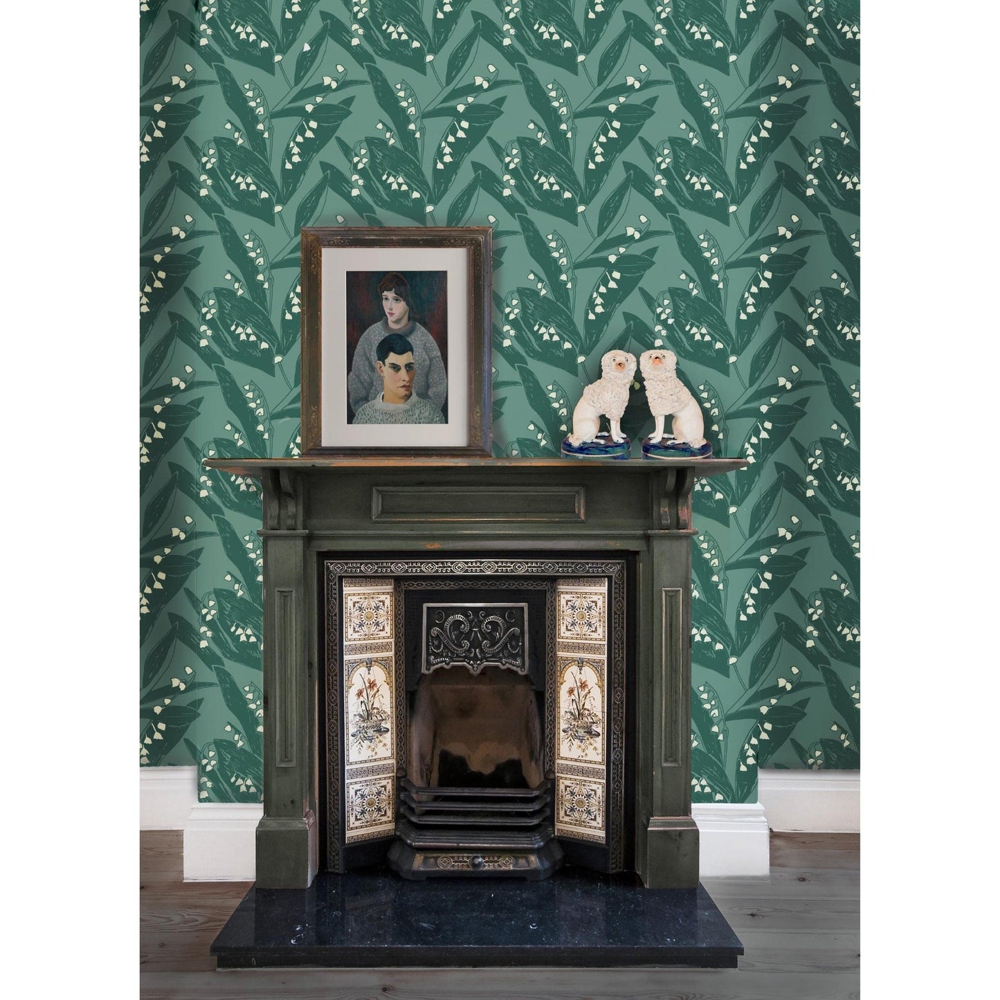 WALLPAPER Lily of the Valley Wallpaper - Valley Green