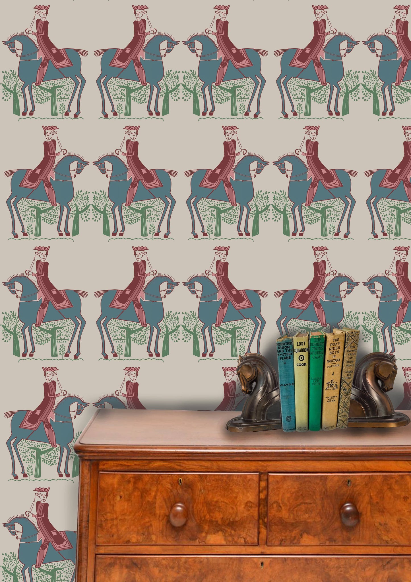 WALLPAPER Red Coat Wallpaper - Stone