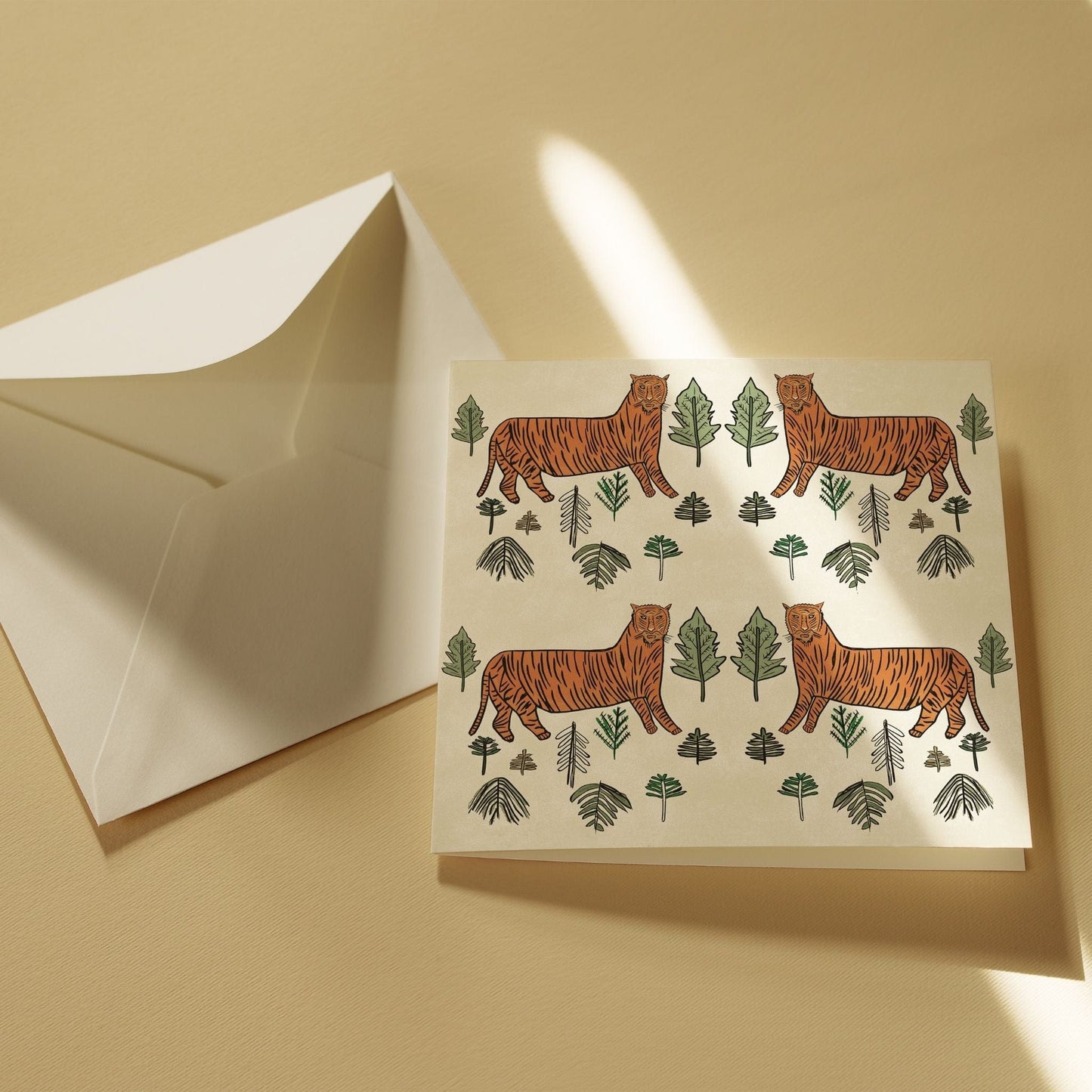 Greeting Card Single Greetings Card Tiger Tiger