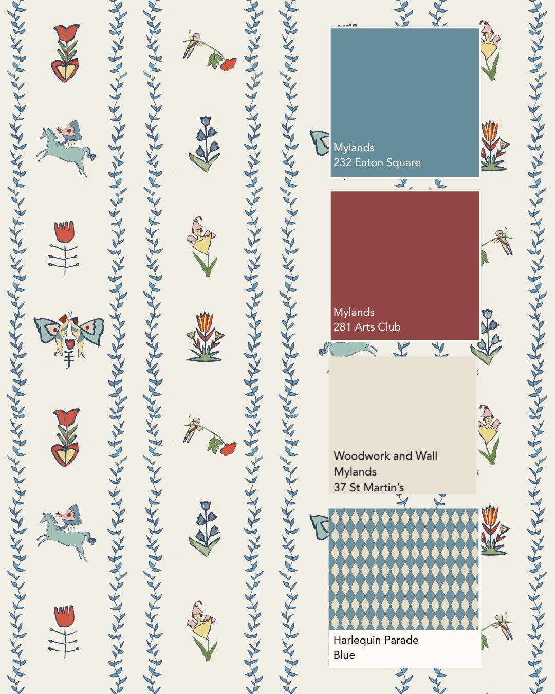 How to match paint with wallpaper - Annika Reed Studio X Mylands