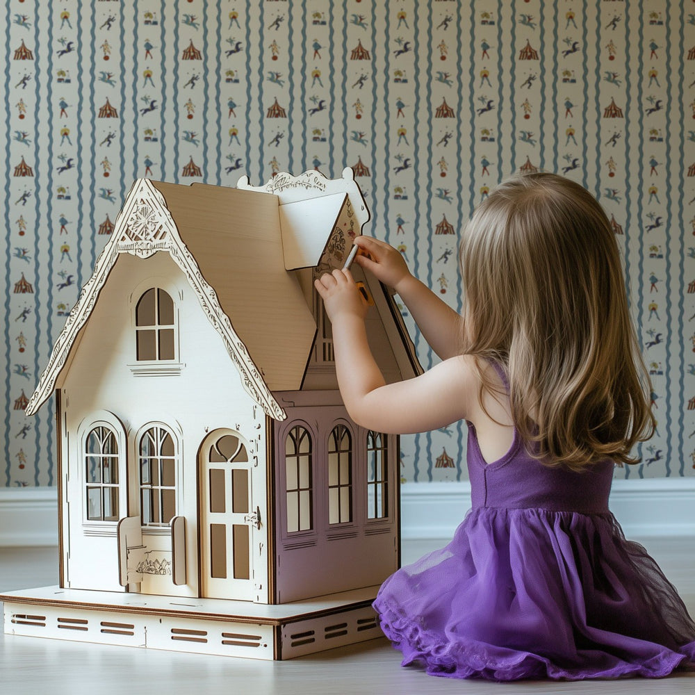 Annika Reed Studio's Dollhouse Wallpaper Collection: Bringing a Touch of Whimsy and Luxury to Miniature Worlds