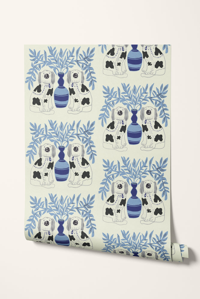 
                  
                    Pair of Dogs Wallpaper - Delft Blue
                  
                