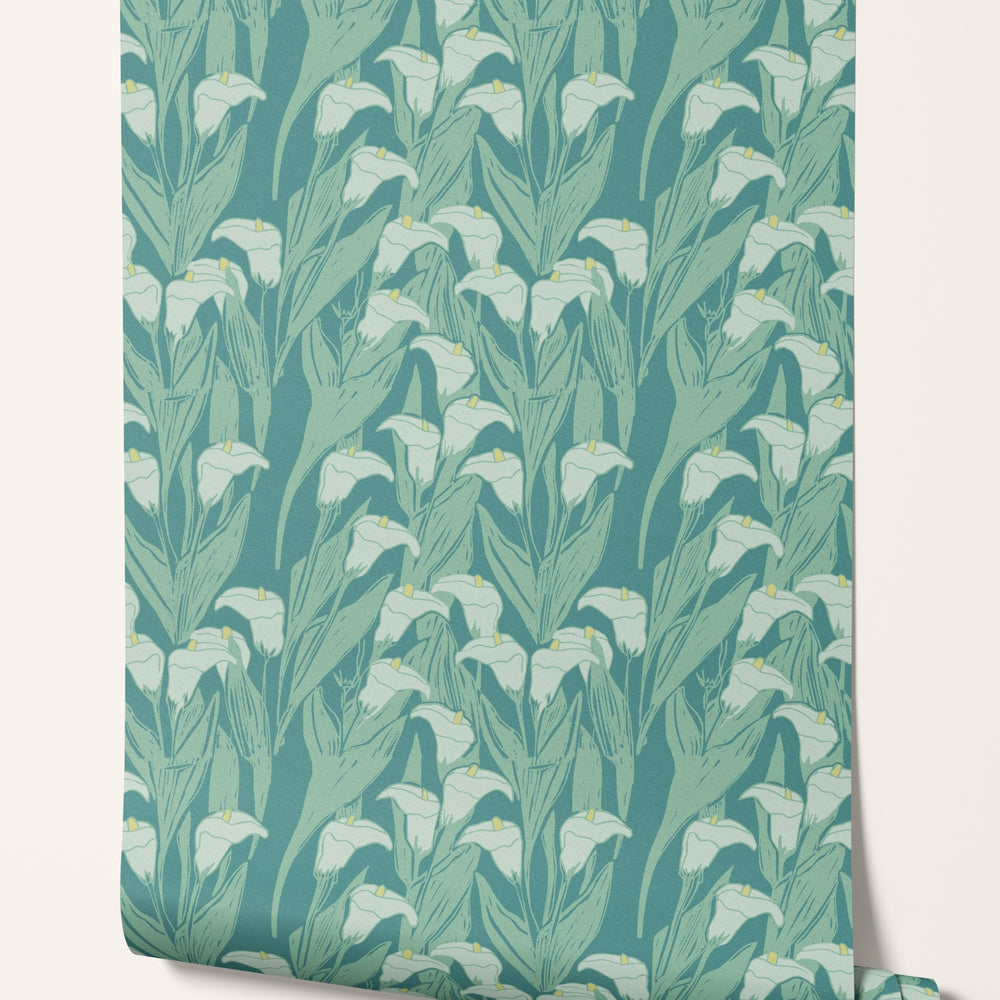 
                  
                    Calla Lily Wallpaper - Blooming Green
                  
                