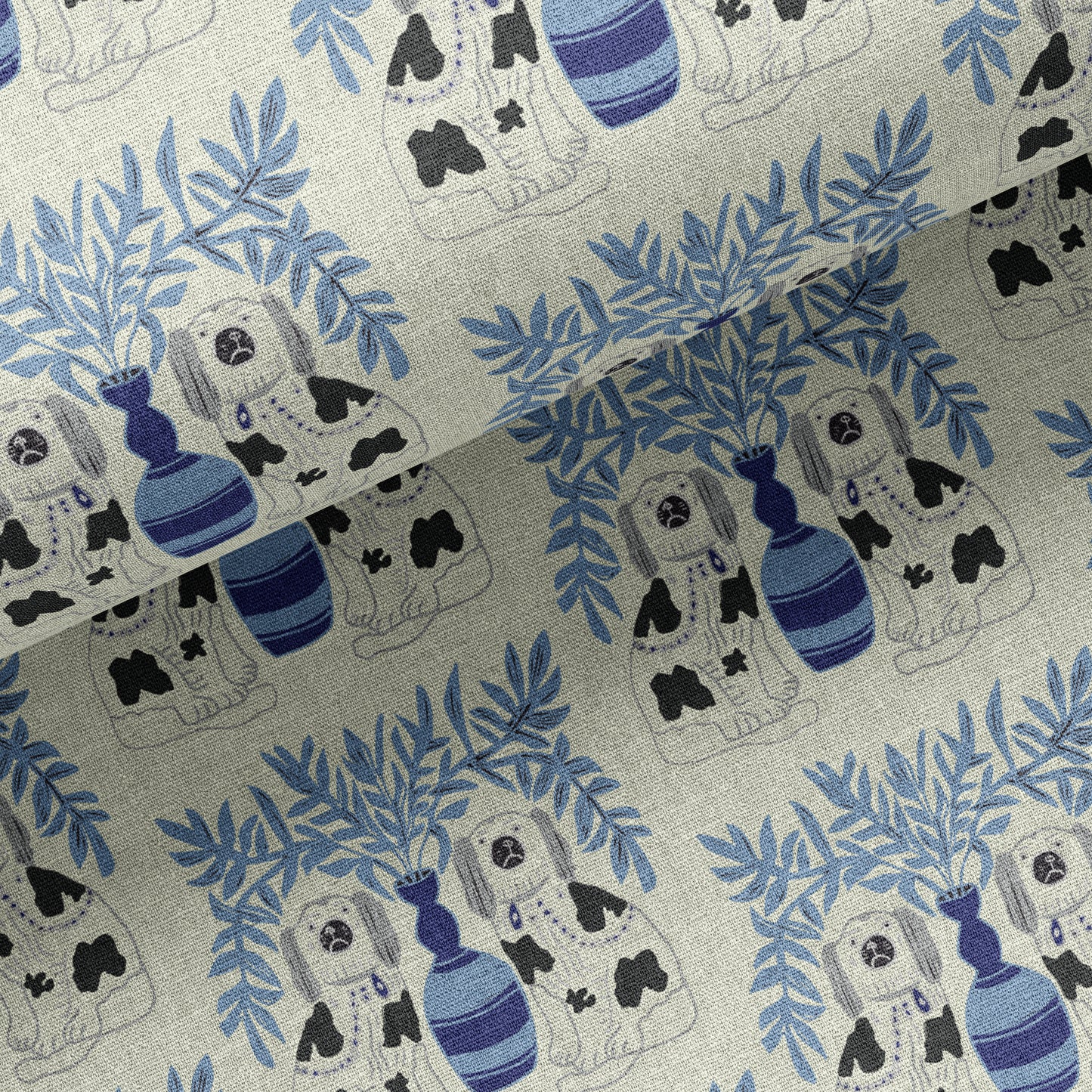 
                  
                    Pair of Dogs Linen - Delft Blue
                  
                