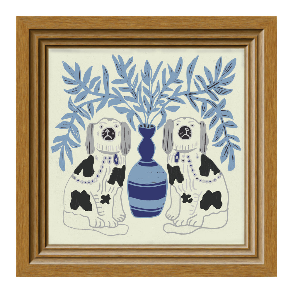 
                  
                    Giclée Print Pair of Dogs - Delft Blue
                  
                