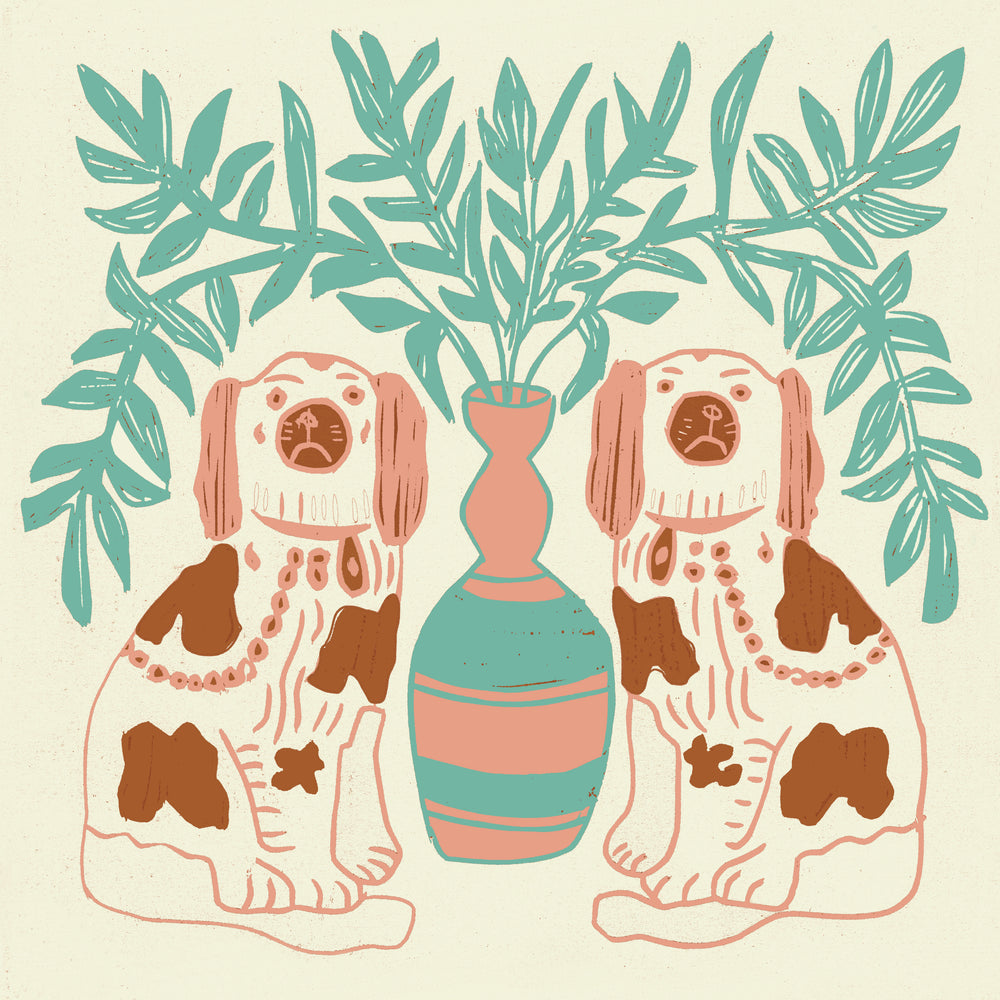 
                  
                    Giclée Print Pair of Dogs - Vintage Brown
                  
                