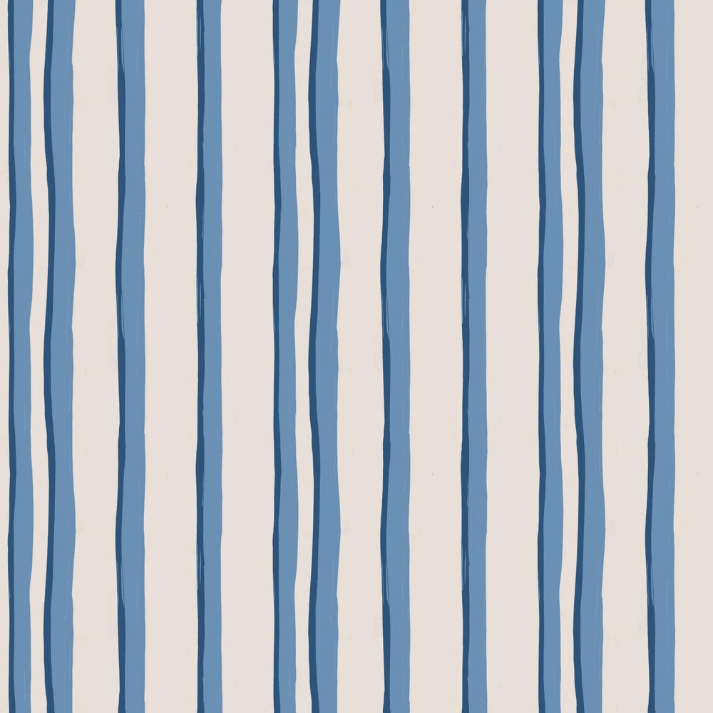 WALLPAPER ROLL Somerset Stripes Wallpaper - Blues