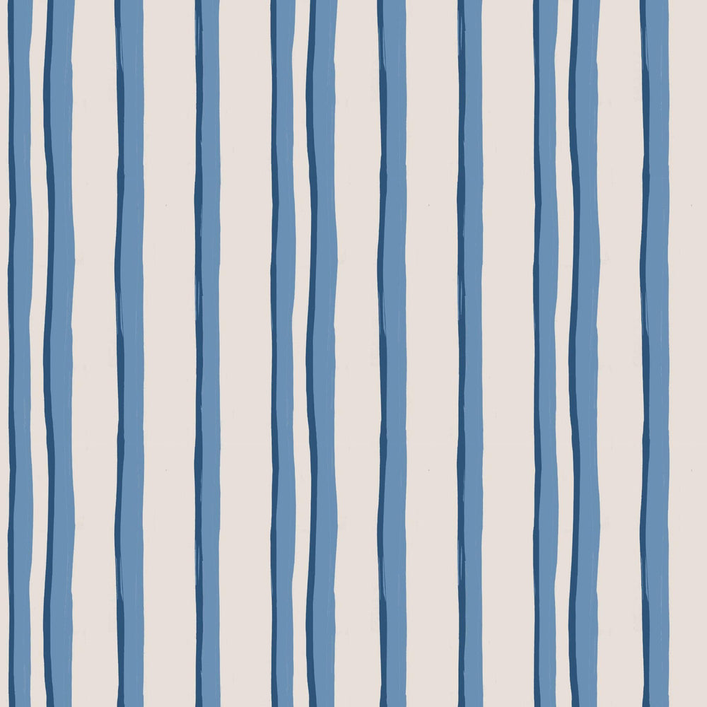 LINEN PER METRE Somerset Stripes Linen - Blue