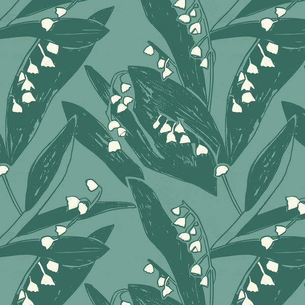 Lily of the Valley Wallpaper - Valley Green