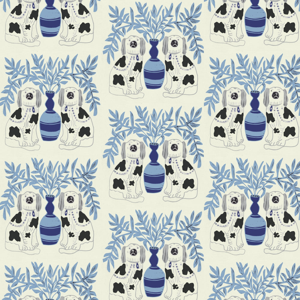 
                  
                    Pair of Dogs Linen - Delft Blue
                  
                