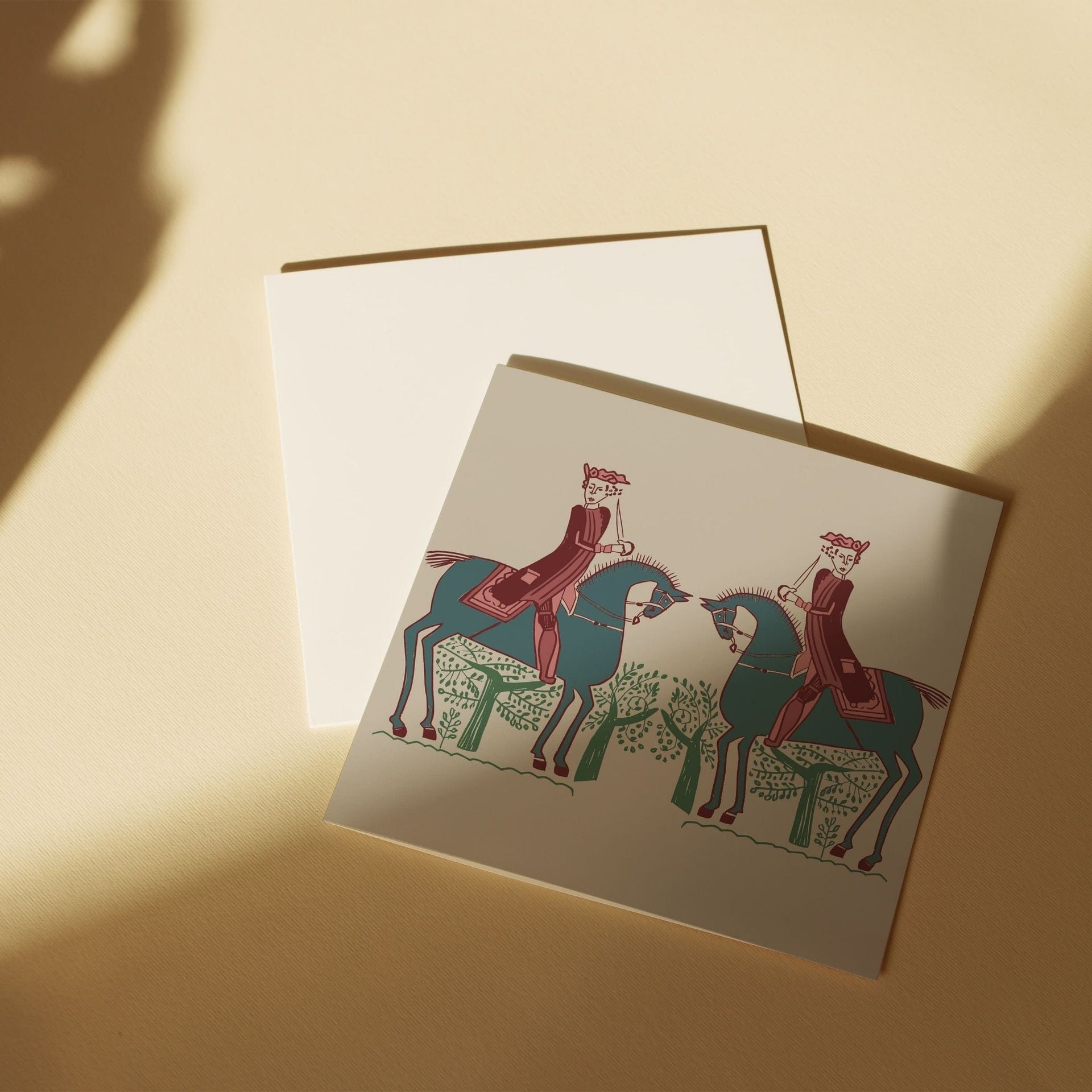 Greetings Card Red Coat