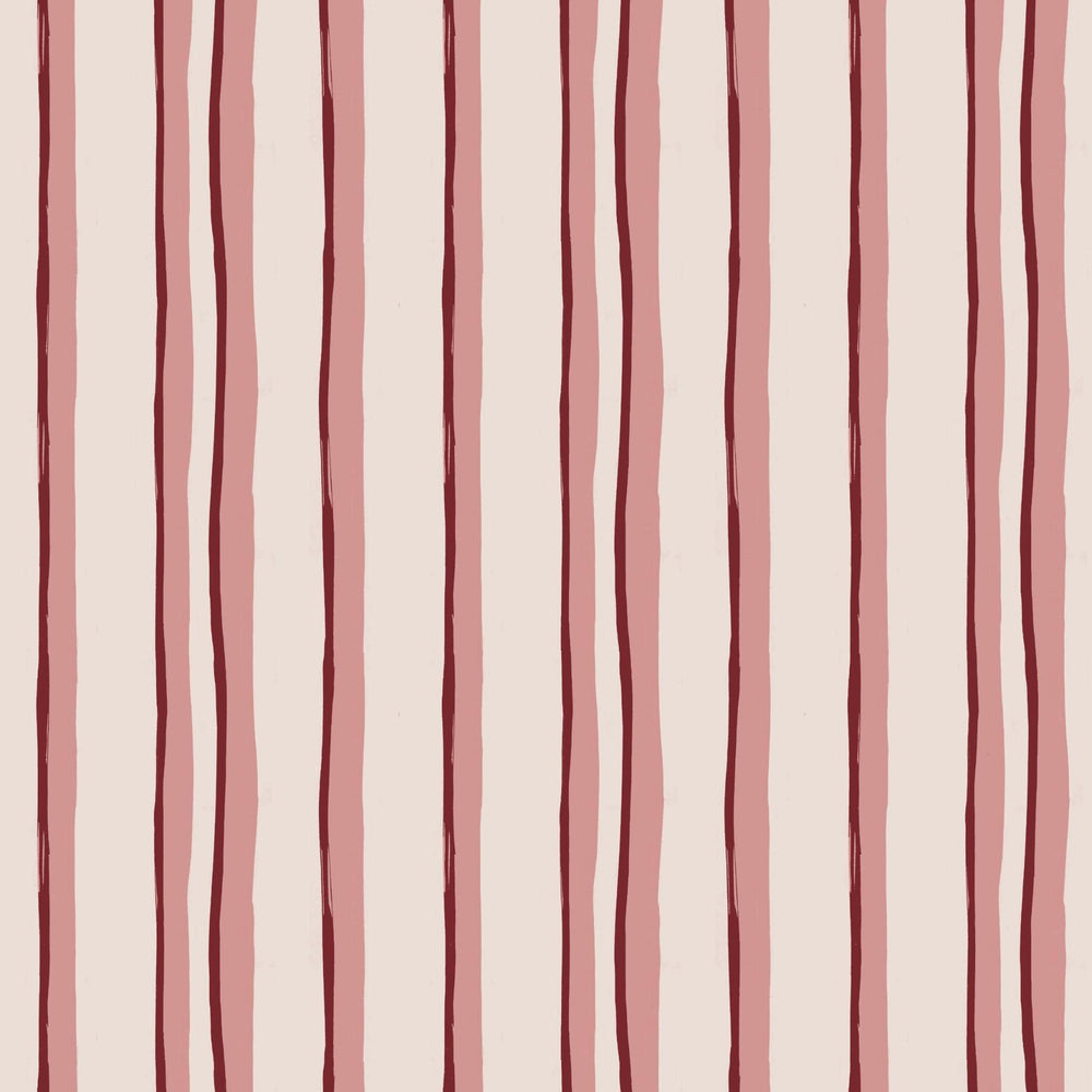 LINEN SAMPLE Somerset Stripes Linen - Pinks