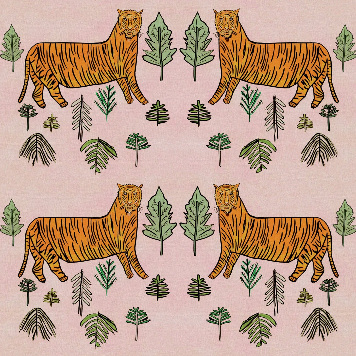 WALLPAPER ROLL Tiger Tiger Wallpaper- Morganite