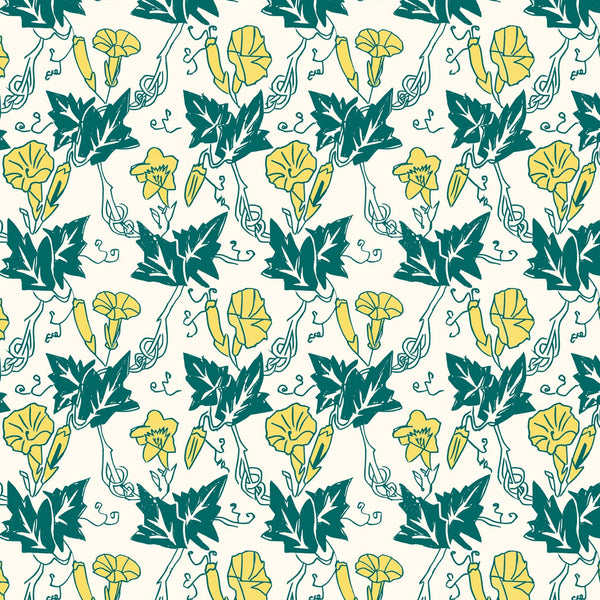 Bindweed Wallpaper - Yellow Trumpet